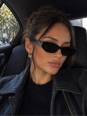 Saint Laurent Monogram Hinge 54MM Rectangular Sunglasses AUTHENTIC